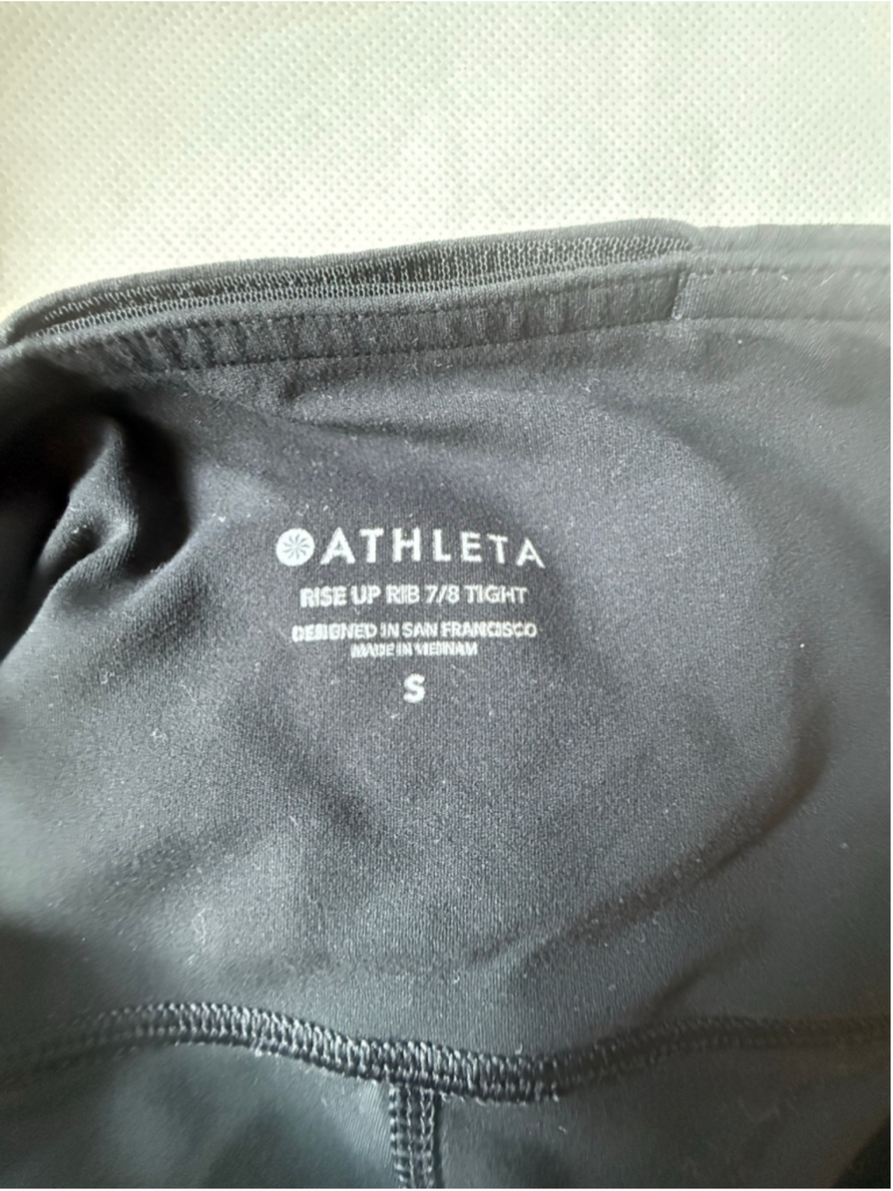 Athleta Rise Up Rib 7/8 Tight in Powervita, BLACK SIZE Small high rise - Picture 9 of 12